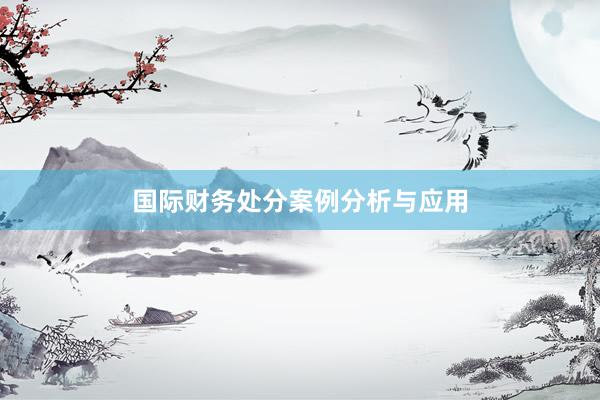 国际财务处分案例分析与应用